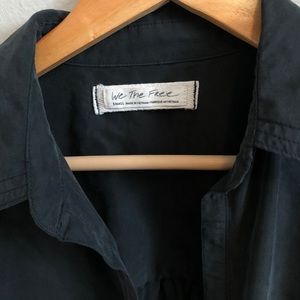We The Free Black oversized dress shirt